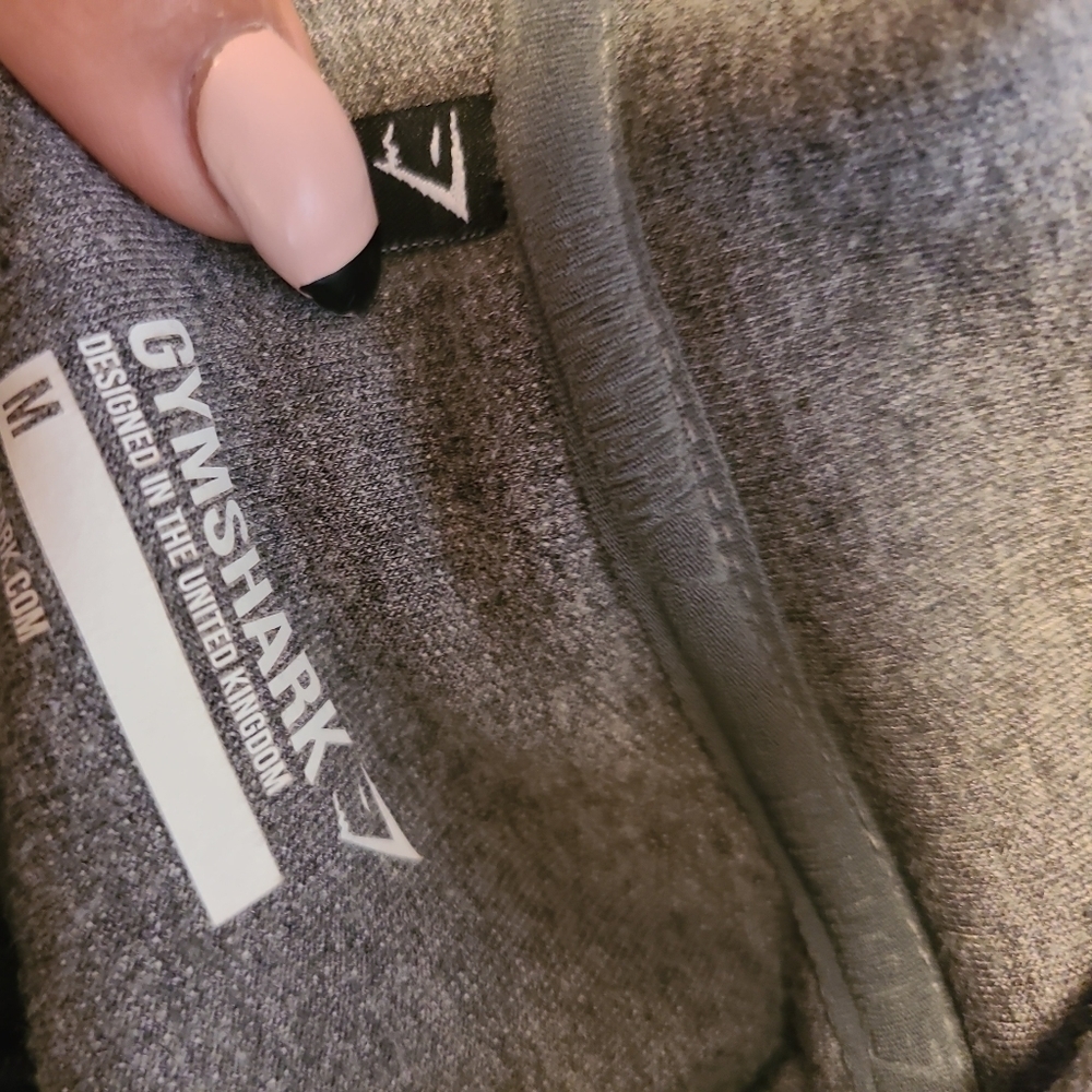 Gymshark Vital Seamless Half Zip Back Pocket Jacket Gray And Pink‎ Sz Medium. - Picture 2 of 8